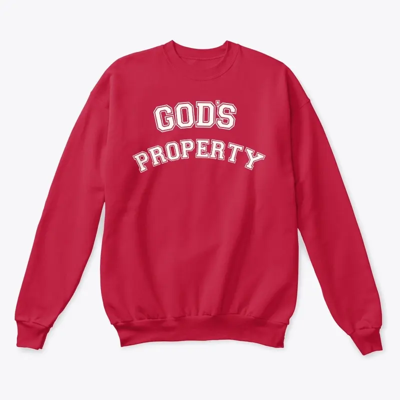 White Letters God's Property sweatpants