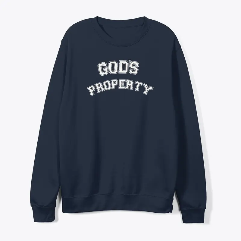 White Letters God's Property sweatpants